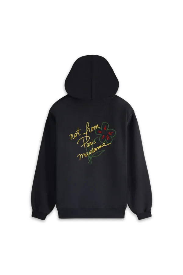 Le Hoodie Slogan Esquisse - Black